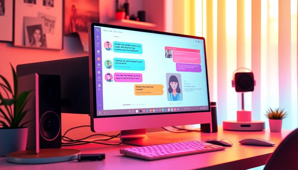 Engaging digital chat interface representing NSFW character AI interactions with customizable features.