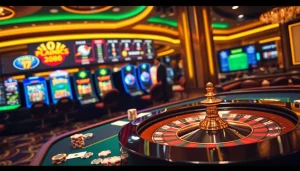 Experience thrilling gameplay at XX88 with vivid casino tables and digital interfaces.