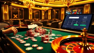 Engage in sbobet login as you enjoy a luxurious poker game with vibrant chips and cards.