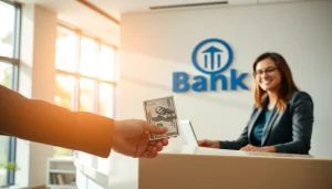 Menyetorkan deposit 1k dalam bentuk uang tunai di bank dengan teller yang ramah.