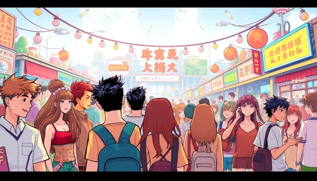 무료웹툰의 다양한 장르와 캐릭터들이 생동감 있게 그려진 장면입니다.