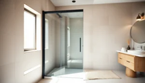 Transform your space with a sleek black frame shower door, enhancing elegance and style.
