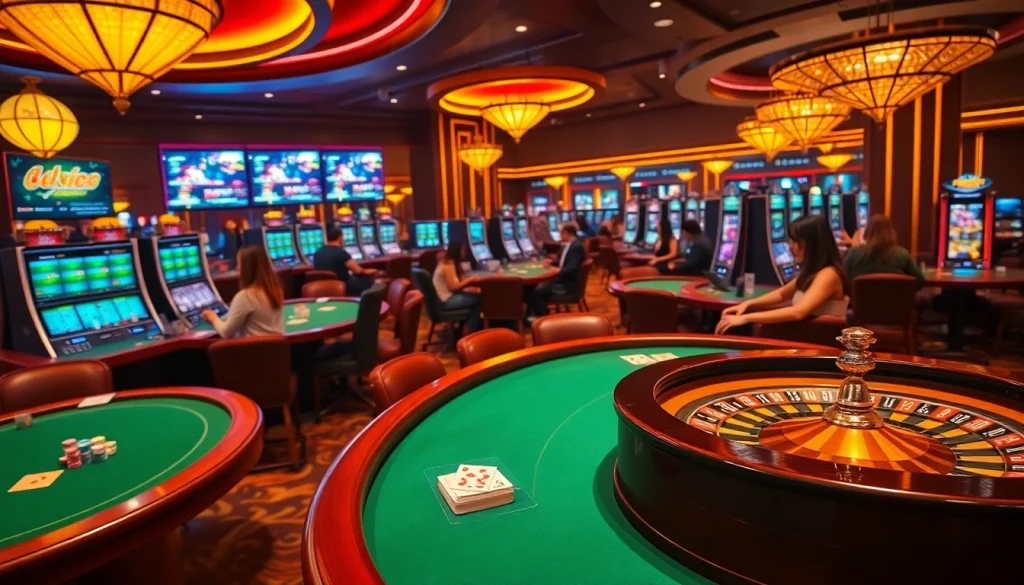 SODO Casino experience featuring players and gaming tables with vibrant atmosphere and exciting action.