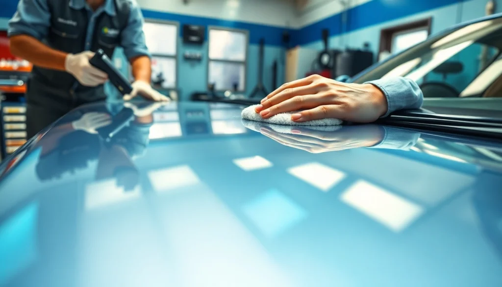 Get expert ceramic coating near me applied to a car for lasting shine and protection.