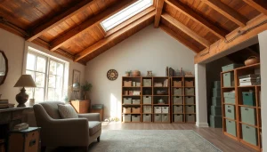 Transform attics into functional, stylish spaces with organized storage and cozy decor.