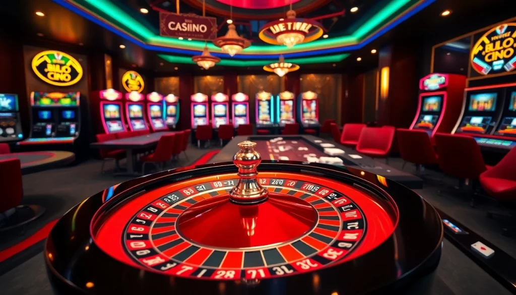 Des joueurs profitant de l'excitation du casino en ligne à une table de roulette luxueuse.