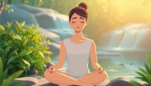 Understanding anxiety symptoms through a serene illustration of a meditative figure reflecting calmness.