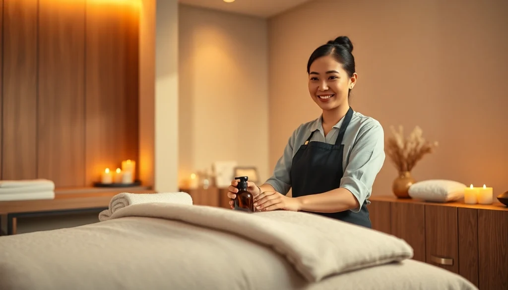 고요하고 매력적인 분위기에서 수원출장마사지를 제공하는 전문 마사지 치료사.