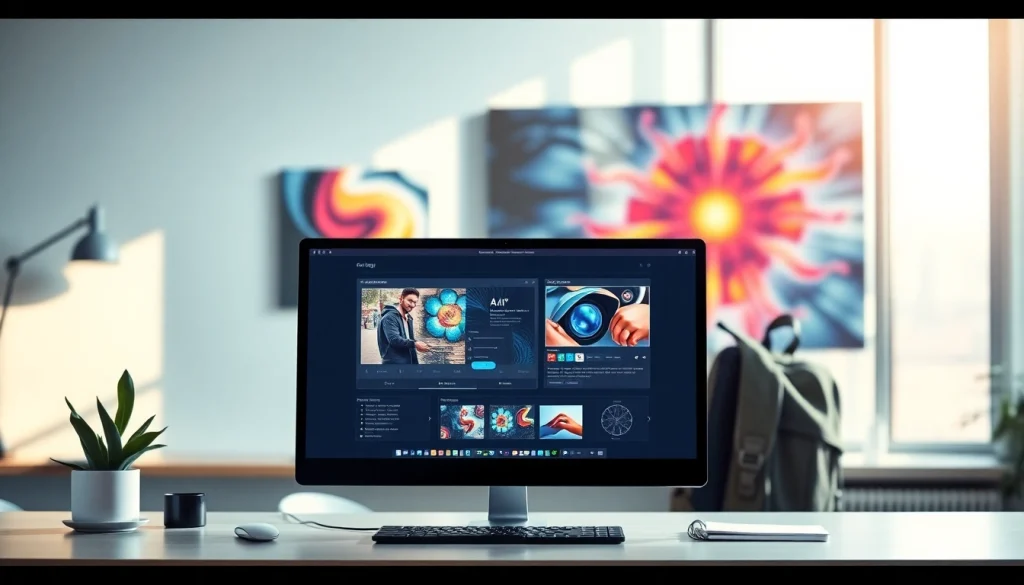 An engaging scene demonstrating the use of an image to prompt ai generator in a creative workspace.