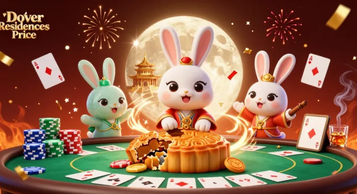 Engage with Dover Residences Price showcasing a festive casino atmosphere with vibrant poker elements.